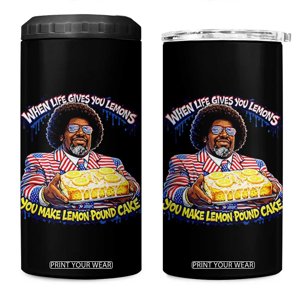 When Life Gives You Lemons Make Lemon Pound Cake Funny Meme 4 in 1 Can Cooler Tumbler Viral Hip Hop Humor Parody for Rap Fans TS02 One Size: 16 oz Black Print Your Wear