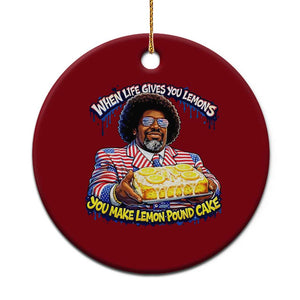 When Life Gives You Lemons Make Lemon Pound Cake Funny Meme Ceramic Ornament Viral Hip Hop Humor Parody for Rap Fans TS02 1pc Red Print Your Wear