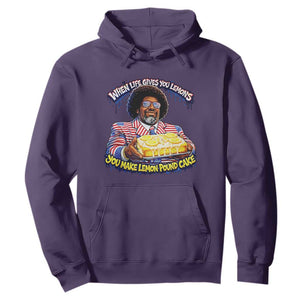 When Life Gives You Lemons Make Lemon Pound Cake Funny Meme Hoodie - Viral Hip Hop Humor Parody for Rap Fans TS02 Purple Print Your Wear