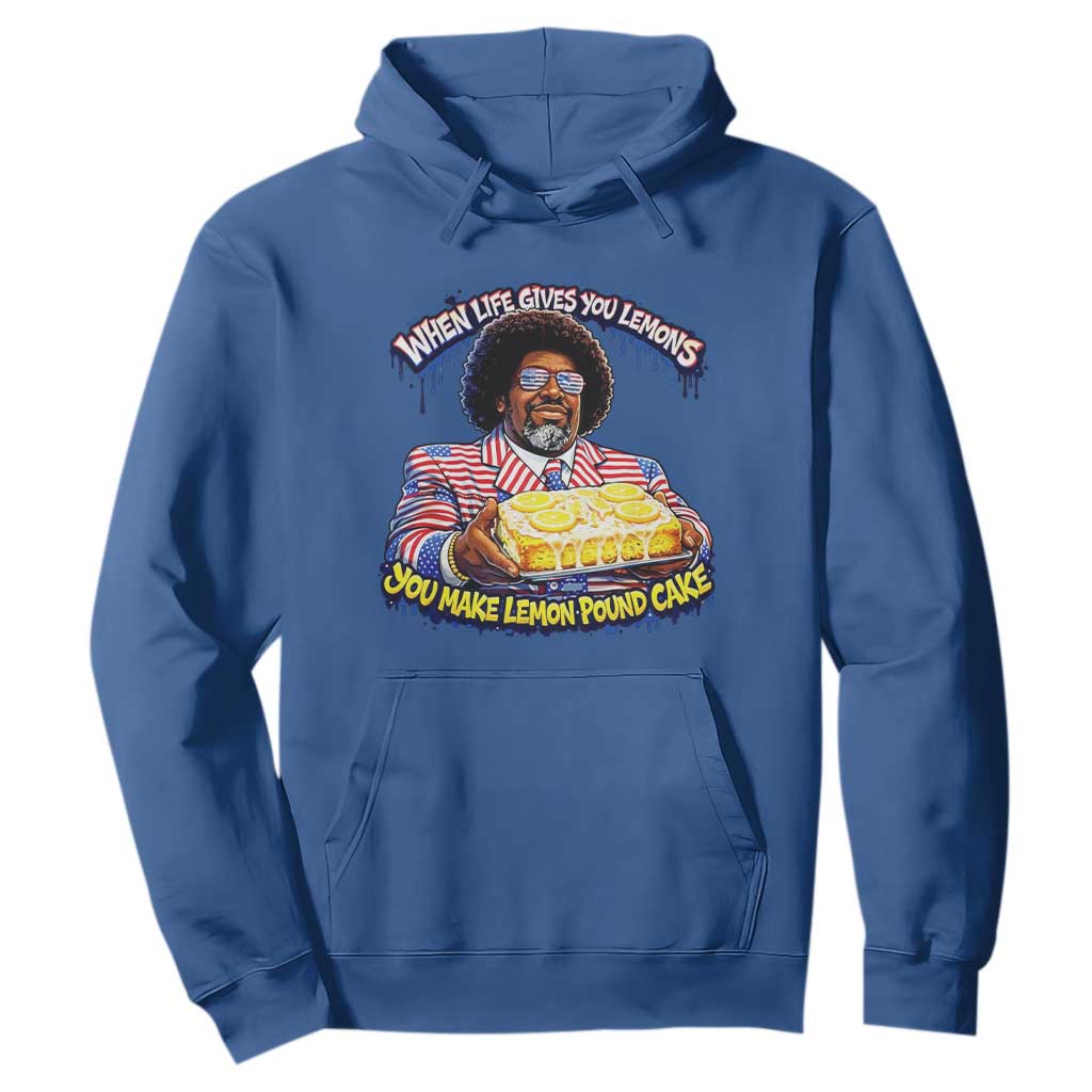 When Life Gives You Lemons Make Lemon Pound Cake Funny Meme Hoodie - Viral Hip Hop Humor Parody for Rap Fans TS02 Royal Blue Print Your Wear