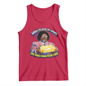 When Life Gives You Lemons Make Lemon Pound Cake Funny Meme Tank Top Viral Hip Hop Humor Parody for Rap Fans TS02 Red Print Your Wear
