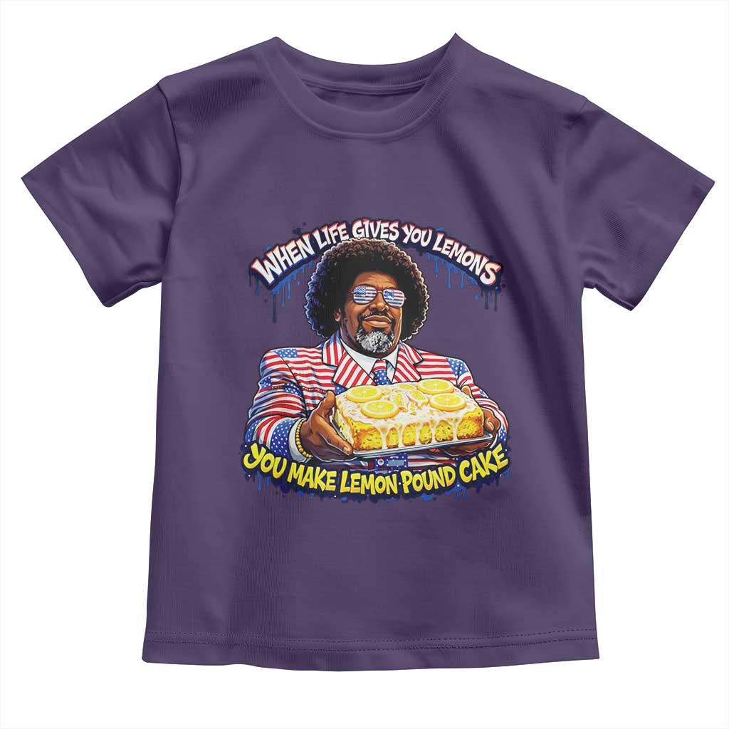When Life Gives You Lemons Make Lemon Pound Cake Funny Meme Toddler T Shirt Viral Hip Hop Humor Parody for Rap Fans TS02 Purple Print Your Wear