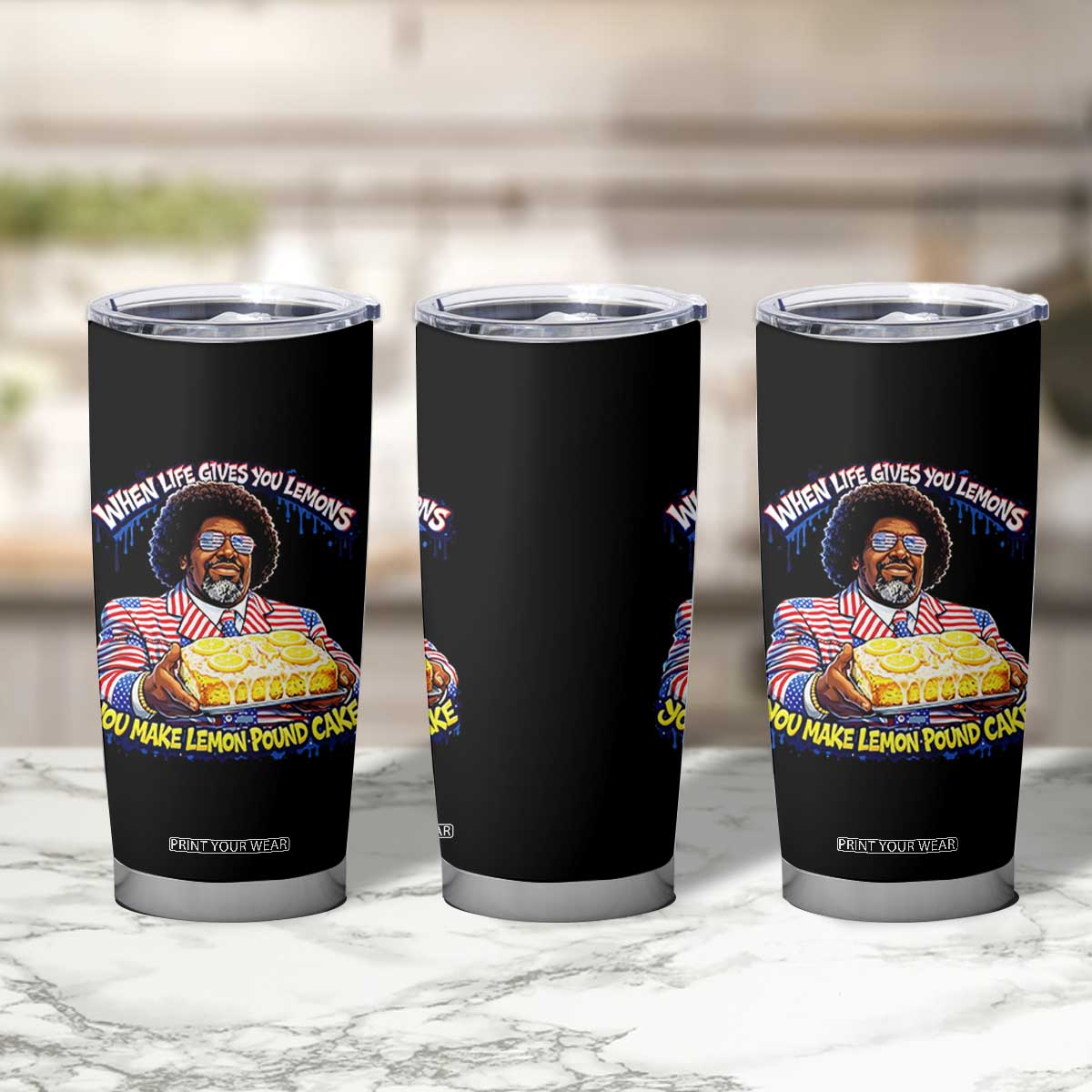 When Life Gives You Lemons Make Lemon Pound Cake Funny Meme Tumbler Cup Viral Hip Hop Humor Parody for Rap Fans TS02 Print Your Wear