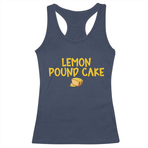 Lemon Pound Cake Team Racerback Tank Top Viral Meme Dessert Parody Internet Culture Fans TS02 Navy Print Your Wear