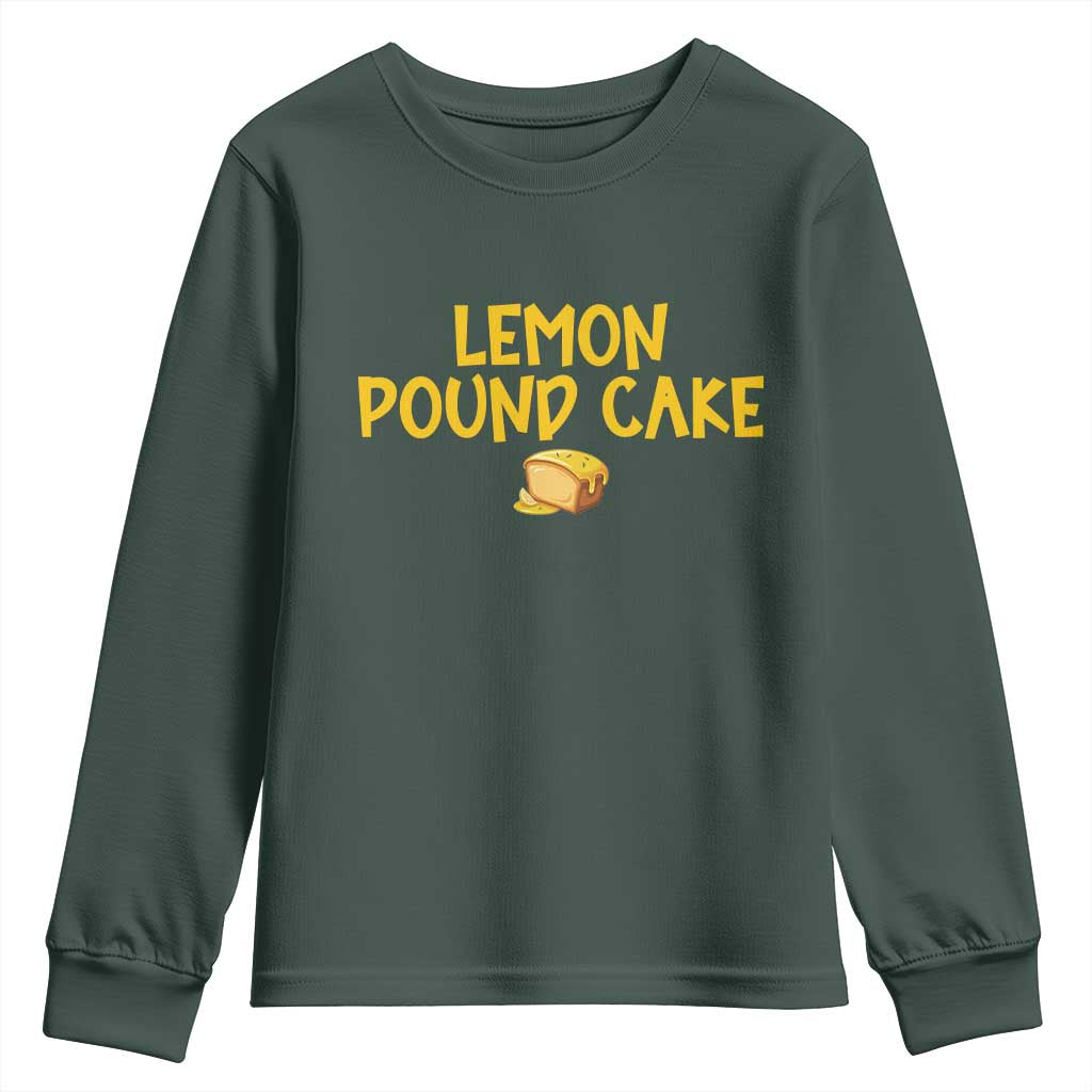 Lemon Pound Cake Team Youth Sweatshirt Viral Meme Dessert Parody Internet Culture Fans TS02 Dark Forest Green Print Your Wear