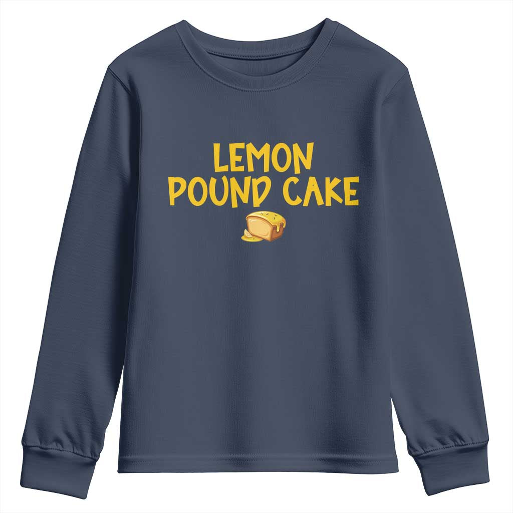 Lemon Pound Cake Team Youth Sweatshirt Viral Meme Dessert Parody Internet Culture Fans TS02 Navy Print Your Wear