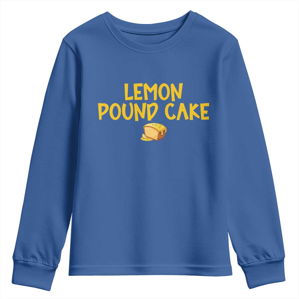 Lemon Pound Cake Team Youth Sweatshirt Viral Meme Dessert Parody Internet Culture Fans TS02 Royal Blue Print Your Wear