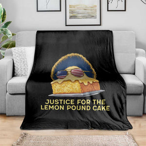 Justice for the Lemon Pound Cake Throw Blanket Viral Meme Dessert Parody Retro Hip Hop Vibe TS02 Print Your Wear