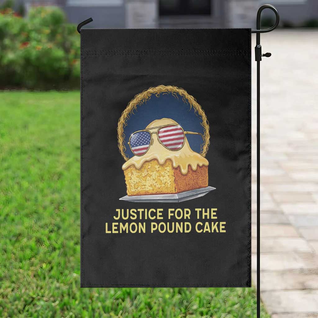 Justice for the Lemon Pound Cake Garden Flag Viral Meme Dessert Parody Retro Hip Hop Vibe TS02 Print Your Wear