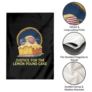 Justice for the Lemon Pound Cake Garden Flag Viral Meme Dessert Parody Retro Hip Hop Vibe TS02 Print Your Wear
