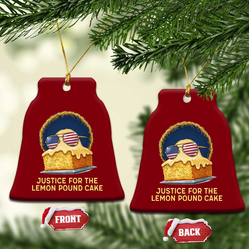 Justice for the Lemon Pound Cake Ceramic Ornament Viral Meme Dessert Parody Retro Hip Hop Vibe TS02 Print Your Wear