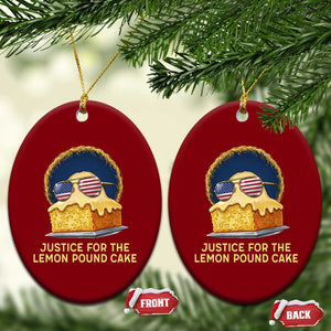 Justice for the Lemon Pound Cake Ceramic Ornament Viral Meme Dessert Parody Retro Hip Hop Vibe TS02 Print Your Wear