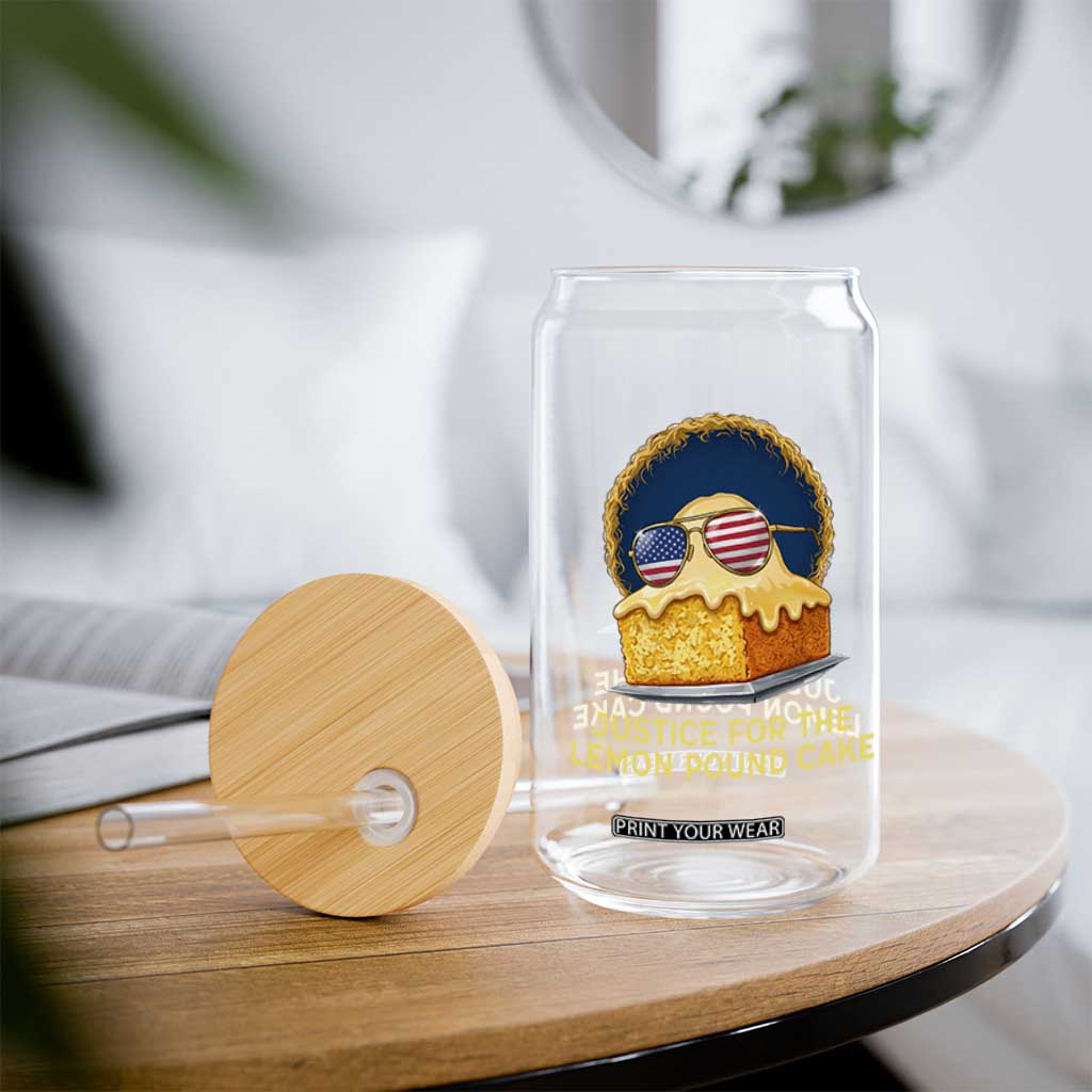 Justice for the Lemon Pound Cake Glass Can Viral Meme Dessert Parody Retro Hip Hop Vibe TS02 Print Your Wear