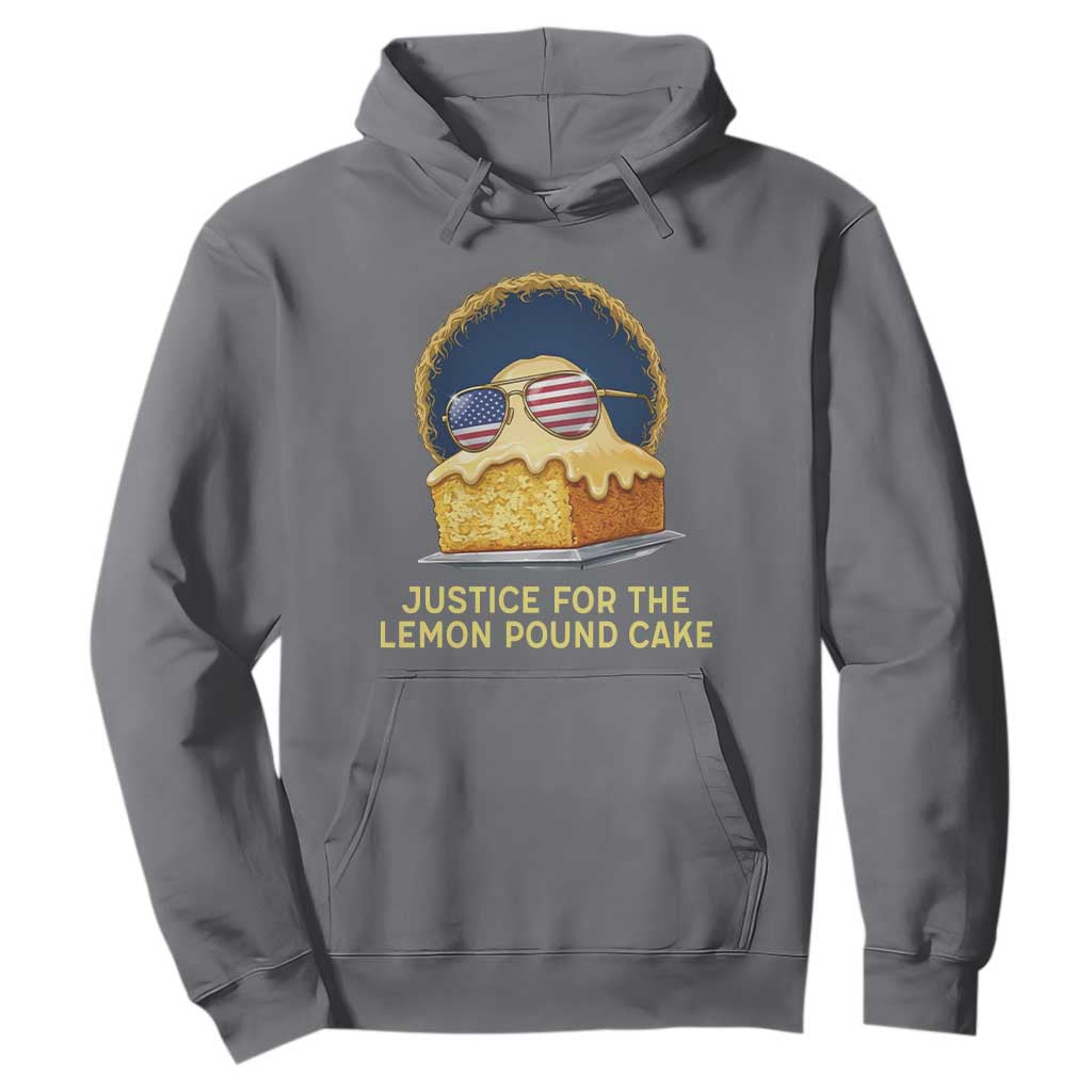Justice for the Lemon Pound Cake Hoodie Viral Meme Dessert Parody Retro Hip Hop Vibe TS02 Charcoal Print Your Wear