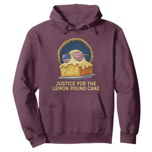 Justice for the Lemon Pound Cake Hoodie Viral Meme Dessert Parody Retro Hip Hop Vibe TS02 Maroon Print Your Wear