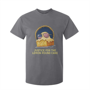 Justice for the Lemon Pound Cake T Shirt For Kid Viral Meme Dessert Parody Retro Hip Hop Vibe TS02 Charcoal Print Your Wear