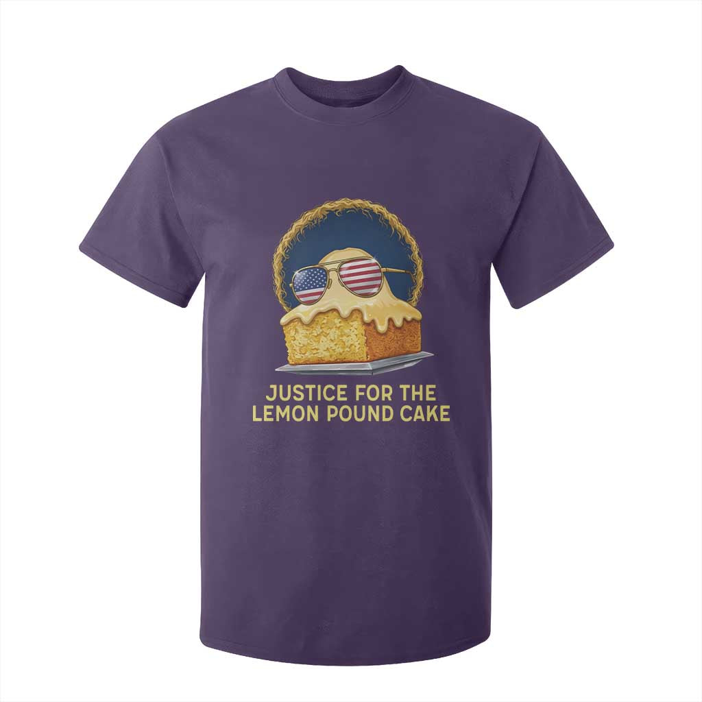 Justice for the Lemon Pound Cake T Shirt For Kid Viral Meme Dessert Parody Retro Hip Hop Vibe TS02 Purple Print Your Wear