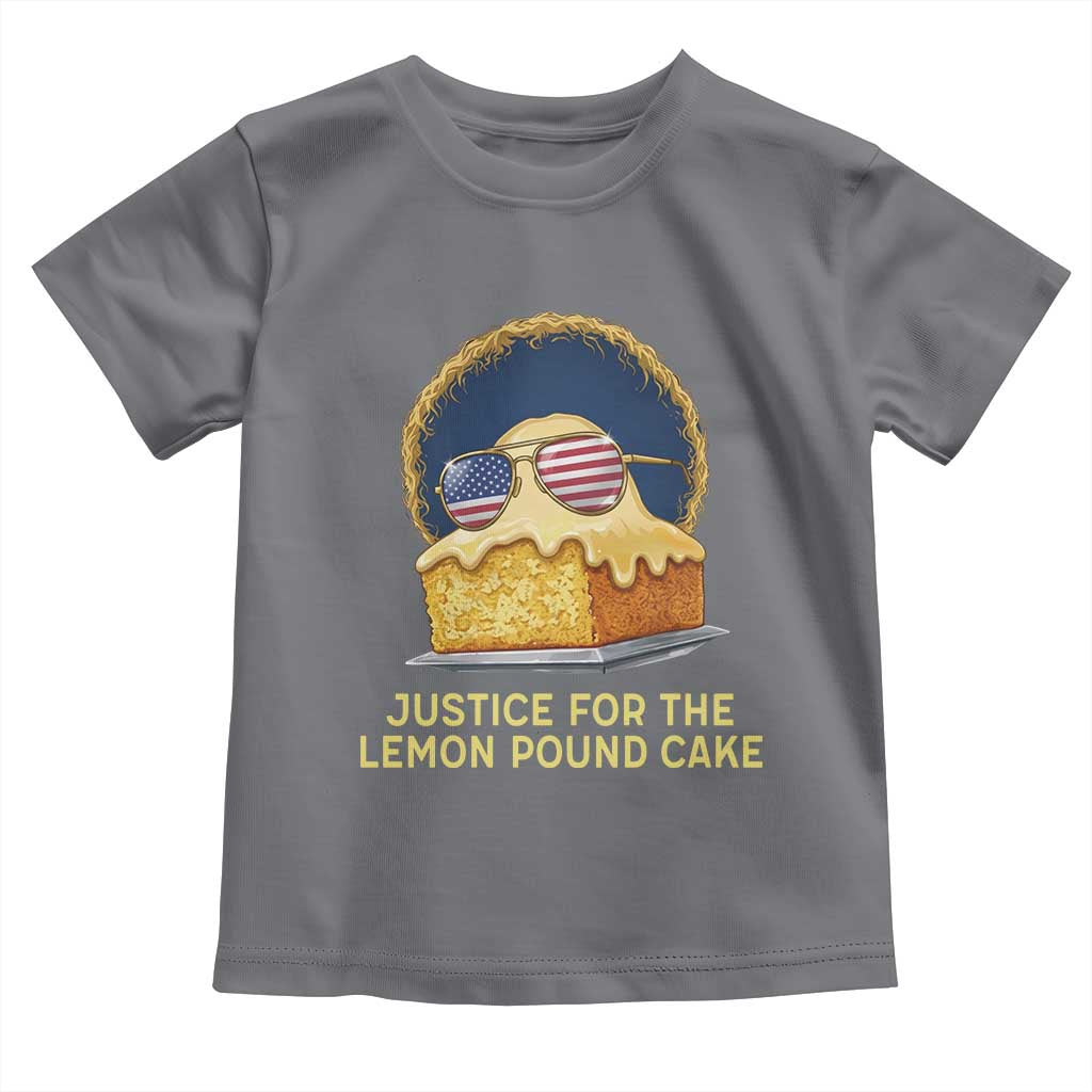 Justice for the Lemon Pound Cake Toddler T Shirt Viral Meme Dessert Parody Retro Hip Hop Vibe TS02 Charcoal Print Your Wear