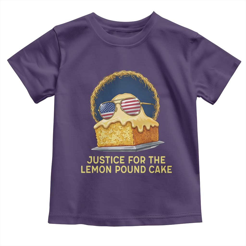Justice for the Lemon Pound Cake Toddler T Shirt Viral Meme Dessert Parody Retro Hip Hop Vibe TS02 Purple Print Your Wear