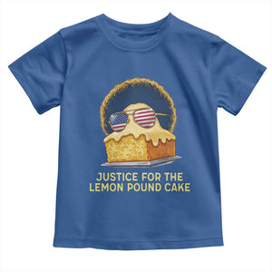 Justice for the Lemon Pound Cake Toddler T Shirt Viral Meme Dessert Parody Retro Hip Hop Vibe TS02 Royal Blue Print Your Wear