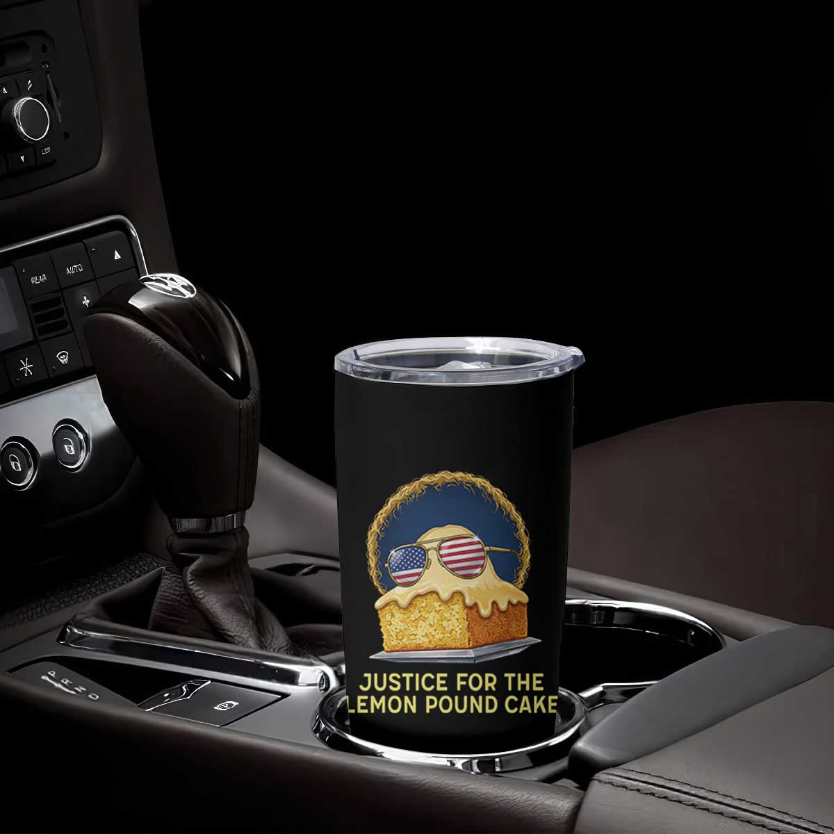 Justice for the Lemon Pound Cake Tumbler Cup Viral Meme Dessert Parody Retro Hip Hop Vibe TS02 Print Your Wear
