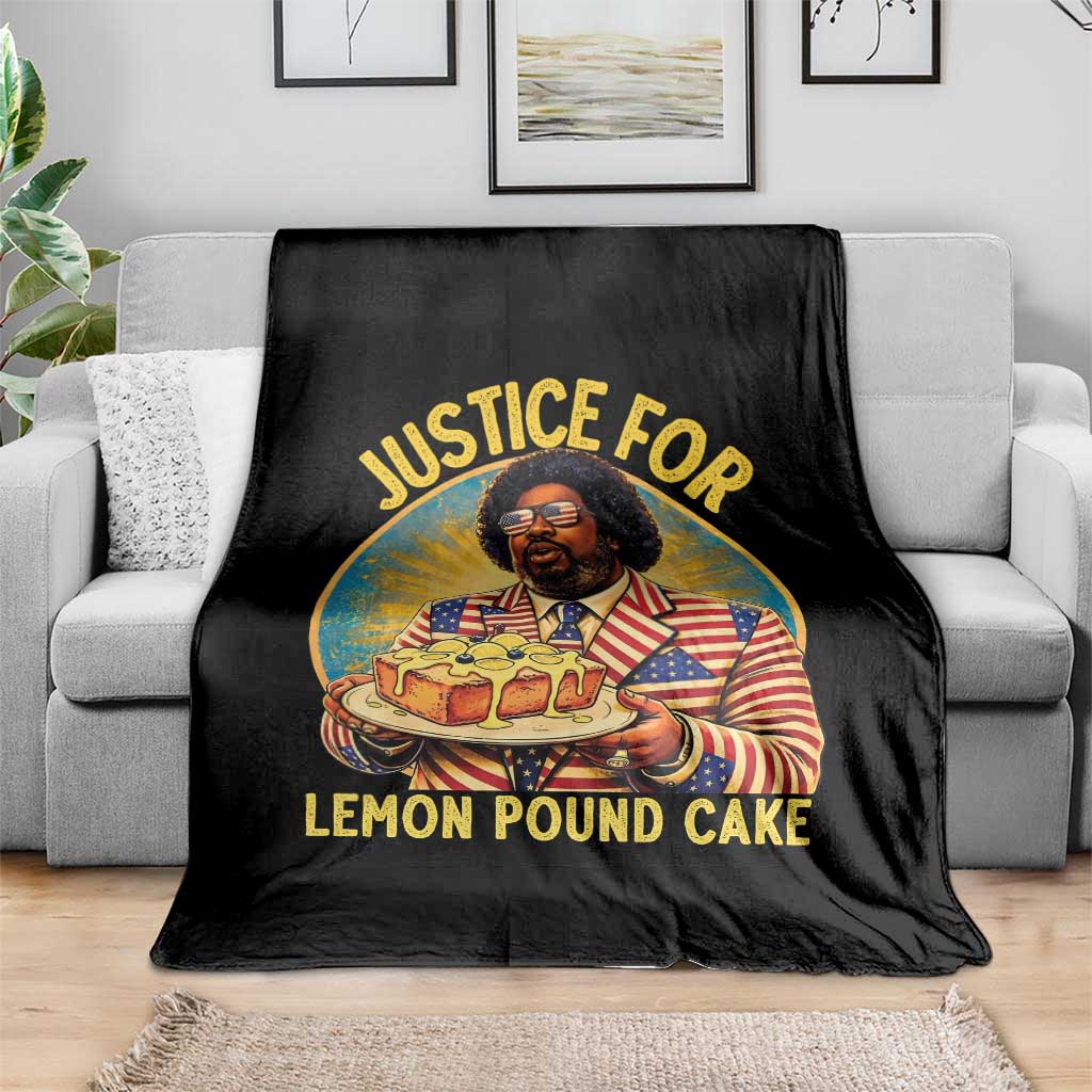 Justice for Lemon Pound Cake Patriotic Meme Throw Blanket Funny Viral Hip Hop Parody for Music Rap Fans TS02 Print Your Wear