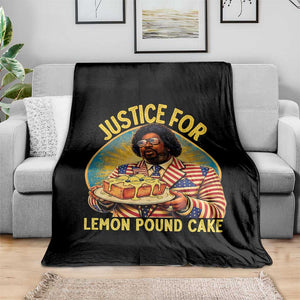 Justice for Lemon Pound Cake Patriotic Meme Throw Blanket Funny Viral Hip Hop Parody for Music Rap Fans TS02 Print Your Wear