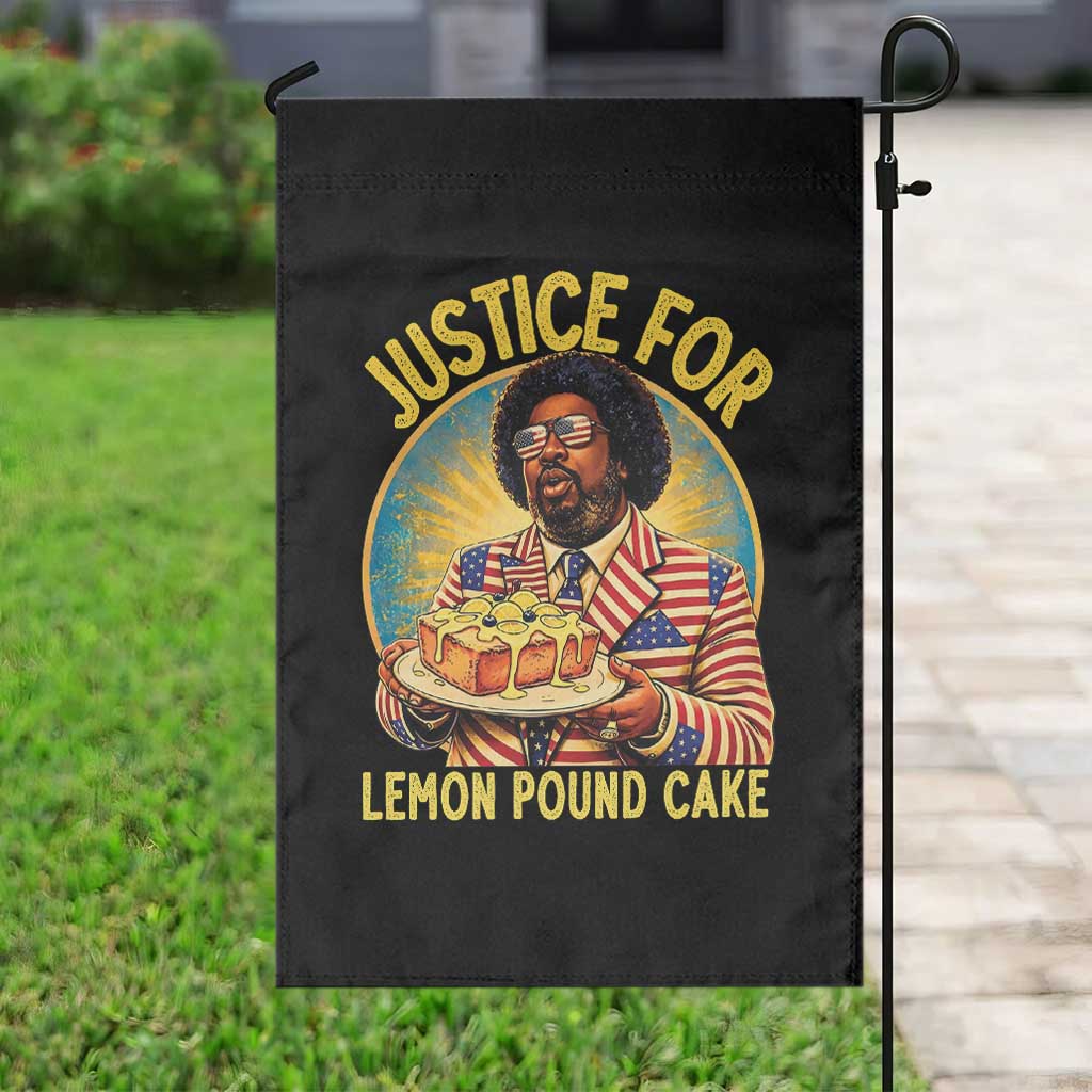 Justice for Lemon Pound Cake Patriotic Meme Garden Flag Funny Viral Hip Hop Parody for Music Rap Fans TS02 Print Your Wear