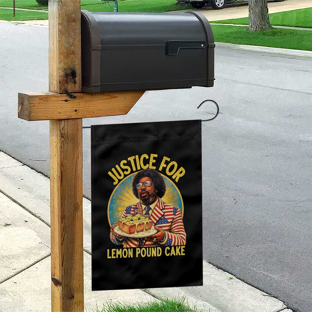 Justice for Lemon Pound Cake Patriotic Meme Garden Flag Funny Viral Hip Hop Parody for Music Rap Fans TS02 Print Your Wear