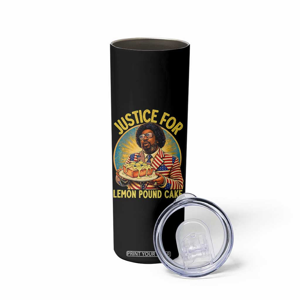 Justice for Lemon Pound Cake Patriotic Meme Skinny Tumbler Funny Viral Hip Hop Parody for Music Rap Fans TS02 Print Your Wear