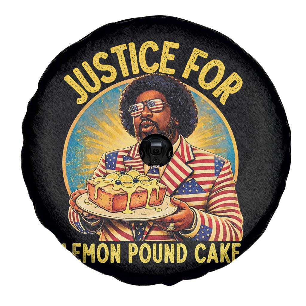 Justice for Lemon Pound Cake Patriotic Meme Spare Tire Cover Funny Viral Hip Hop Parody for Music Rap Fans TS02 Print Your Wear