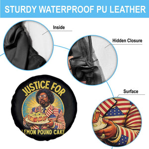 Justice for Lemon Pound Cake Patriotic Meme Spare Tire Cover Funny Viral Hip Hop Parody for Music Rap Fans TS02 Print Your Wear