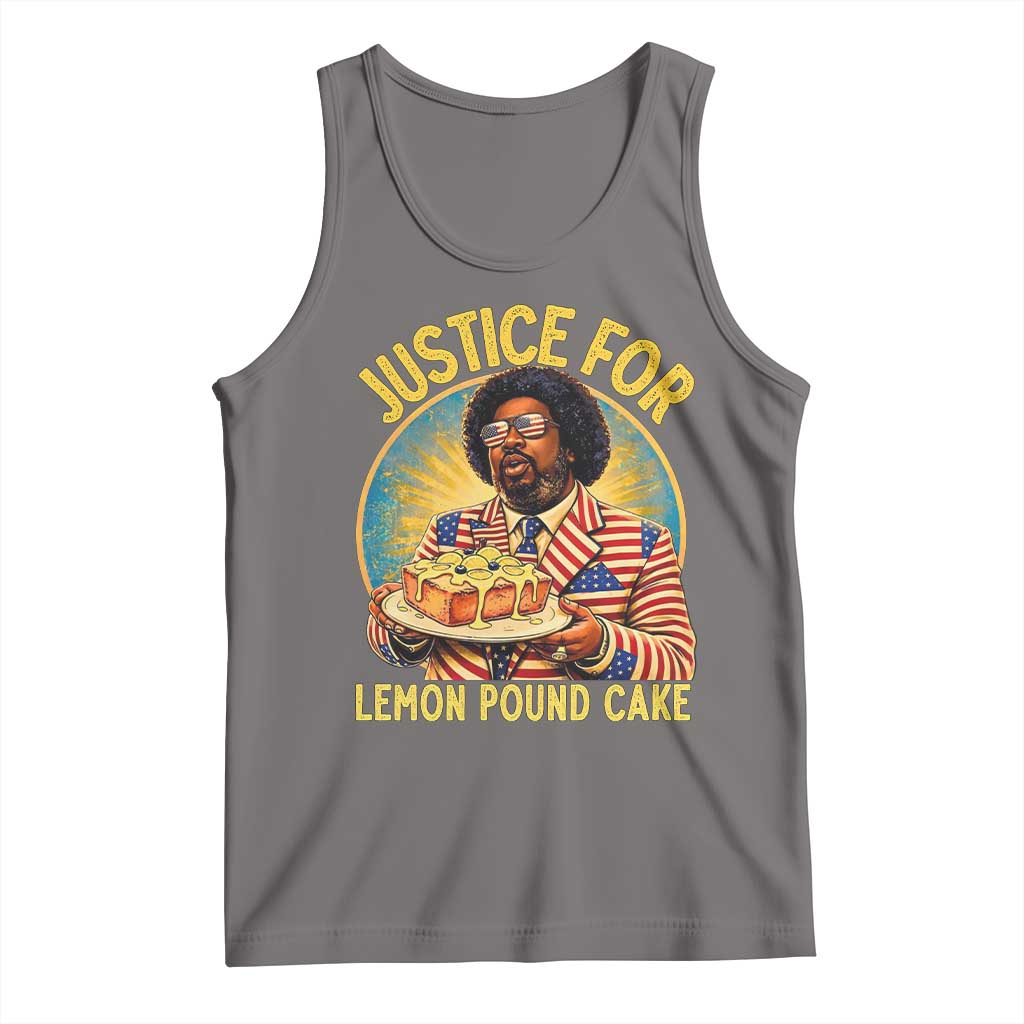 Justice for Lemon Pound Cake Patriotic Meme Tank Top Funny Viral Hip Hop Parody for Music Rap Fans TS02 Deep Heather Print Your Wear