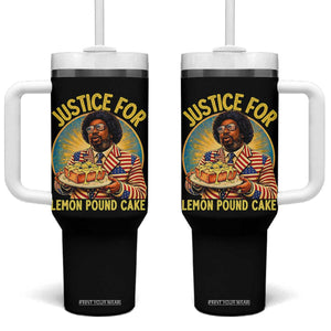 Justice for Lemon Pound Cake Patriotic Meme Tumbler With Handle Funny Viral Hip Hop Parody for Music Rap Fans TS02 One Size: 40 oz Black Print Your Wear