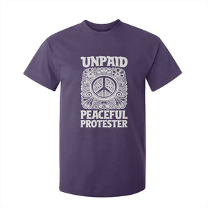 Unpaid Peaceful Protester Vintage Floral Peace T Shirt For Kid Hippie Style Activist Retro Anti War Boho Protest TS02 Purple Print Your Wear