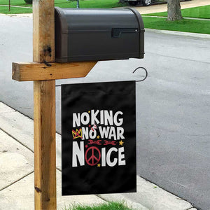 No Kings No Wars No Ice Bold Typography Garden Flag Peace Symbol Anti War Activist Human Rights TS02 Print Your Wear