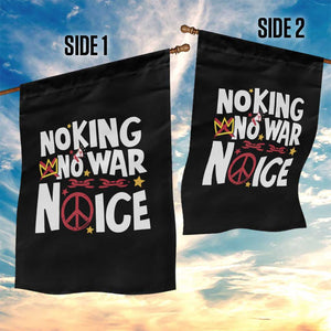 No Kings No Wars No Ice Bold Typography Garden Flag Peace Symbol Anti War Activist Human Rights TS02 Print Your Wear