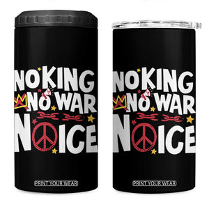 No Kings No Wars No Ice Bold Typography 4 in 1 Can Cooler Tumbler Peace Symbol Anti War Activist Human Rights TS02 One Size: 16 oz Black Print Your Wear