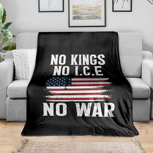 No Wars No Ice No Kings American Flag Throw Blanket Patriotic Protest Anti War Human Rights TS02 Print Your Wear