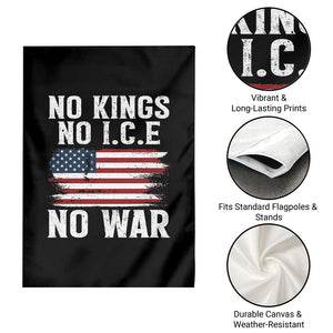No Wars No Ice No Kings American Flag Garden Flag - Patriotic Protest Anti War Human Rights TS02 Print Your Wear