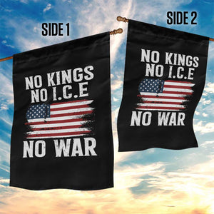No Wars No Ice No Kings American Flag Garden Flag - Patriotic Protest Anti War Human Rights TS02 Print Your Wear