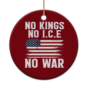 No Wars No Ice No Kings American Flag Ceramic Ornament Patriotic Protest Anti War Human Rights TS02 1pc Red Print Your Wear