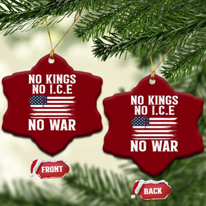 No Wars No Ice No Kings American Flag Ceramic Ornament Patriotic Protest Anti War Human Rights TS02 Print Your Wear