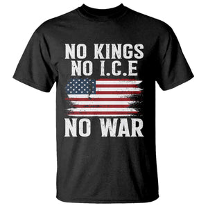 No Wars No Ice No Kings American Flag T Shirt Patriotic Protest Anti War Human Rights TS02 Black Print Your Wear
