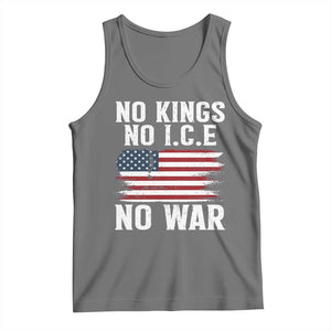 No Wars No Ice No Kings American Flag Tank Top Patriotic Protest Anti War Human Rights TS02 Black Heather Print Your Wear