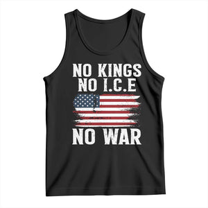 No Wars No Ice No Kings American Flag Tank Top Patriotic Protest Anti War Human Rights TS02 Black Print Your Wear