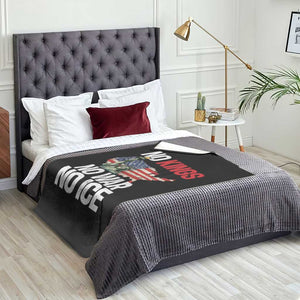 No Kings No Wars No Ice Statue of Liberty Throw Blanket American Flag Patriotic Protest Freedom Democracy TS02 Print Your Wear