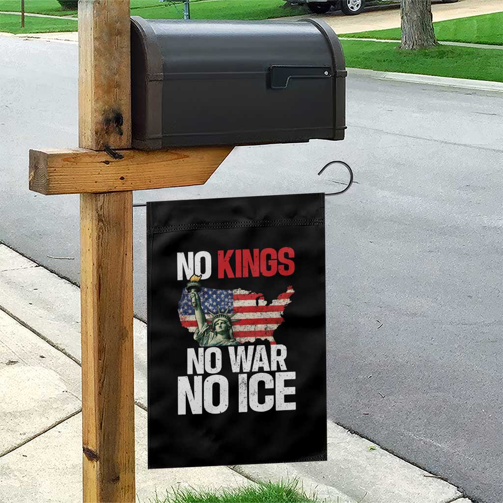 No Kings No Wars No Ice Statue of Liberty Garden Flag American Flag Patriotic Protest Freedom Democracy TS02 Print Your Wear