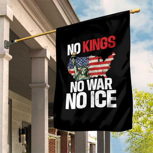 No Kings No Wars No Ice Statue of Liberty Garden Flag American Flag Patriotic Protest Freedom Democracy TS02 Print Your Wear