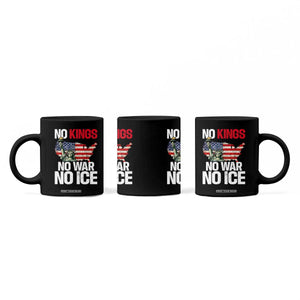 No Kings No Wars No Ice Statue of Liberty Coffee Mug American Flag Patriotic Protest Freedom Democracy TS02 Print Your Wear